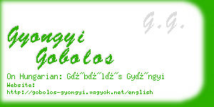 gyongyi gobolos business card